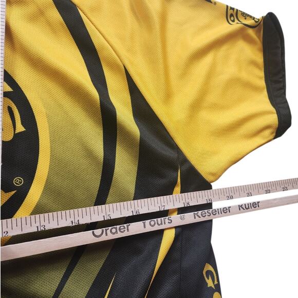 Golds Gym Cycling Jersey Mens Large Half Zip Short Sleeve Fitness Bodybuilding - Picture 8 of 16